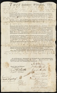 Ann Trainhorne [Trainhorn] indentured to apprentice with William W. Stevens of Charlestown