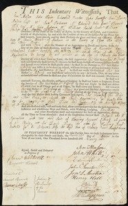 Thomas Hinds indentured to apprentice with David Blunt of Andover