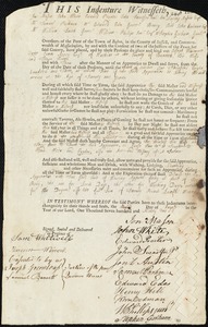 Joseph Whitmore indentured to apprentice with James Avery of Machias