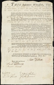 Ann Morris indentured to apprentice with Samuel Wilcox of Partridgefield