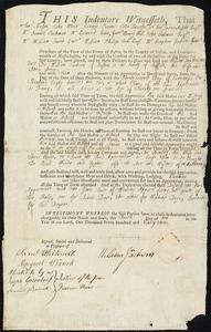 William Dun Melona indentured to apprentice with William Jackson of Boston
