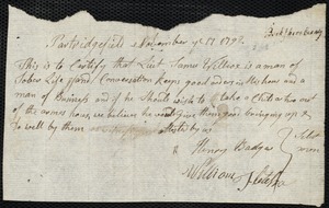 Mary Buckley indentured to apprentice with Samuel Wilcox of Partridgefield