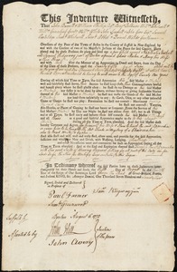Nepthali [Napthali] Newhall indentured to apprentice with Samuel Ridgway [Ridgaway], Jr. of Boston