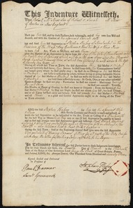 Robert McNear indentured to apprentice with Husey(?) [Hussey] of Nantucket