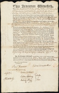 Thomas Burdeway indentured to apprentice with Edward Compton Howe of Boston