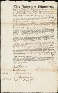 James Kennedy indentured to apprentice with James Lamman of Boston