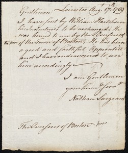 William Hartshorn indentured to apprentice with Nathan Sargeant of Leicester
