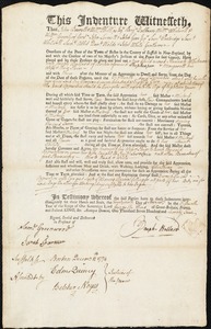 Hannah Whitman indentured to apprentice with Joseph Ballard of Boston