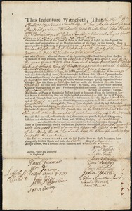 Sarah Downes [Downs] indentured to apprentice with John Buss of Fitchburg