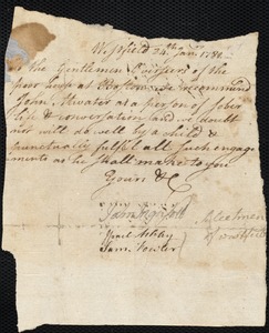 Mary Sprague indentured to apprentice with John Atwater of Westfield
