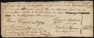 Mary Greenough indentured to apprentice with Edward Walker of Woburn
