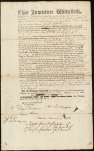 Ann Terrall indentured to apprentice with Edmund Ranger of Boston
