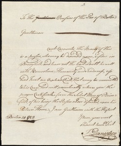 Thomas Corban indentured to apprentice with John Carpenter of Brimfield