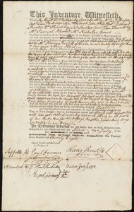 Abigail Hatch indentured to apprentice with Henry Prentiss of Boston