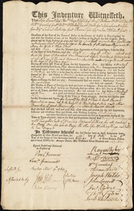 Ann Guthridge indentured to apprentice with James Frost of Cambridge