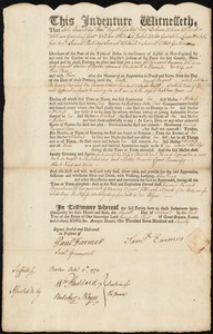 Susanna Whitman indentured to apprentice with Samuel Emmes of Boston