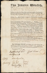 Anthony Haswell indentured to apprentice with Isaiah Thomas of Boston