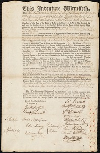 Phillip [Philip] Peak indentured to apprentice with Benjamin Scott of Boston