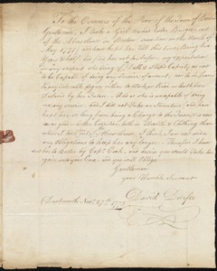 Esther Burgean indentured to apprentice with David Durfee [Durfy] of Dartmouth