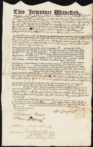 Francis Oncuk indentured to apprentice with Alexander Campbell of Boston