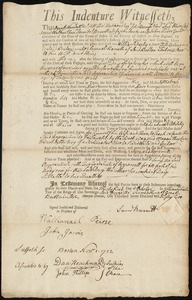 William Darby indentured to apprentice with Samuel Barrett of Boston