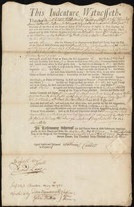 John Frie indentured to apprentice with Nathaniel Cobbett of Boston