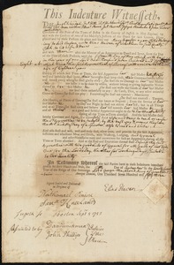 Mary Ingerson indentured to apprentice with Elias Haver of Wrentham