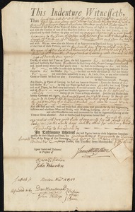 Morgan Kanavagh indentured to apprentice with James McMillian of Boston