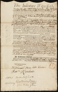 Nancy Hews indentured to apprentice with William Warland of Boston
