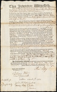 George Walker indentured to apprentice with Thomas Palfrey of Boston