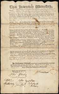 Samuel Hardiman indentured to apprentice with Joshua Beal [Beales] of Boston