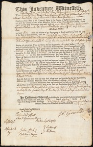 Lucretia Melvin indentured to apprentice with John Greenwood of Boston