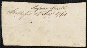 Susanna Smith indentured to apprentice with Jonathan [Jon] Crosby of Boston