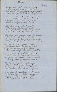 Alice Cary manuscript poem: &quot;Luther.&quot;