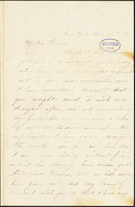 Phoebe Cary, New York, to R. W. Griswold, 23 December 1855