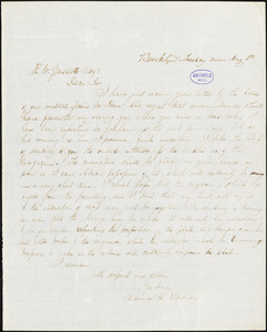 Emma Catherine (Manley) Embury, Brooklyn, NY., autograph letter signed to R. W. Griswold, 2 August [1842?]