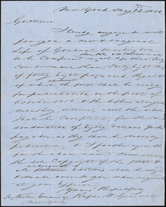 J. Emmins for Virtue Emmins &amp; Co, New York, autograph letter signed to R. W. Griswold, 23 May 1856
