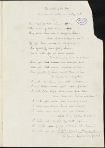 Frances Sargent (Locke) Osgood manuscript poem: &quot;The wraith of the Rose.&quot;