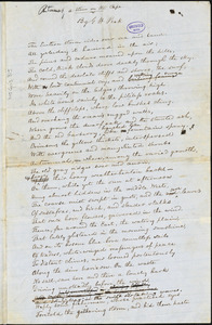 George Washington Peck autograph document signed manuscript poem: &quot;A Storm on the Cape.&quot;