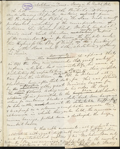 John Greenleaf Whittier manuscript articles, 10 October 1851: &quot;Abolition in Tunis - Slavery in the United States&quot; and &quot;The West Indies in 1843, &#39;44, &#39;45.&quot;
