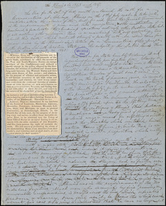 John Greenleaf Whittier manuscript articles, [1847]: &quot;Illinois in 1843 and 1847&quot; &quot;The Guerilla.&quot;