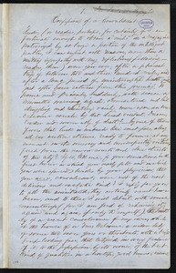 Manuscript autograph note: &quot;Confessions of a Convalescent,&quot; [1849-1852]