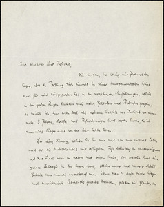 Drechsler, Robert Walter, fl. 1913 autograph letter signed to Hugo Münsterberg, Berlin, 1913