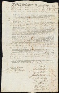 Sarah Gally (Legalley) indentured to apprentice with John Dyer of Boston