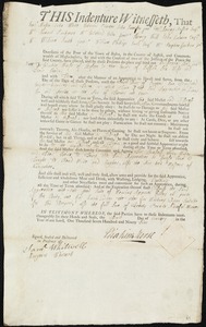 Christopher Bell, Jr. indentured to apprentice with Eliakim Morse of Boston