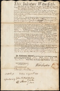 Katharine Stanton indentured to apprentice with William Simpkins of Boston
