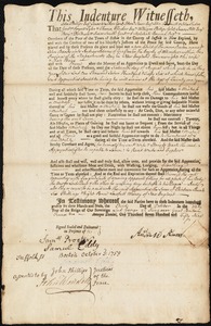 John Banks indentured to apprentice with Andrew Adams of Grafton