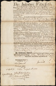 George Walker indentured to apprentice with Isaac Wendell of Boston