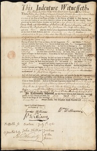 Thomas Banks indentured to apprentice with William Williams of Hatfield