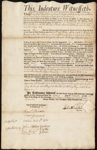 Elizabeth Obison indentured to apprentice with John Winslow of Boston